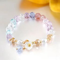 Peora Stylish Multi-color Gold Plating Beads Bracelets-image-84