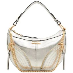 Aldo Silver Striped Medium Shoulder Handbag-image-38