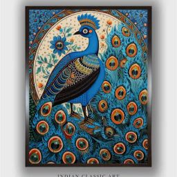 Indian Classic Art Multicolor Canvas Abstract Wall Art-31