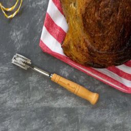 NATURALLYOURS Beige & Silver Wood Bread Lame-image-18