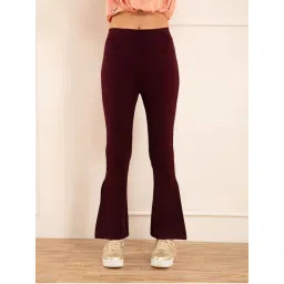 Nykd by Nykaa High Waisted Flared Pants- NYAT234 Zinfandel-picture-47