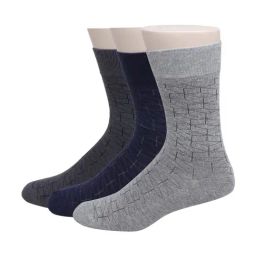 Sokker Multicolor Cotton Blend Geometric Socks - Set of 3-image-34