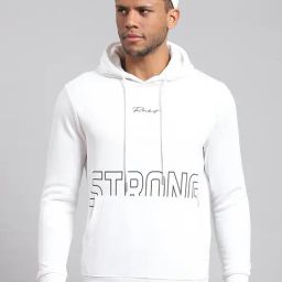 Rock.it White Regular Fit Printed Hooded Sweatshirt-43