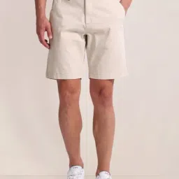 U.S. Polo Assn. Beige Cotton Slim Fit Shorts-image-25