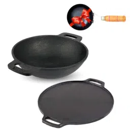The Indus Valley Black Cast Iron Cookware Set-image-66