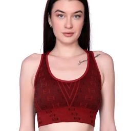 Spiaty Women's Red Sports Lightly Padded Bra-picture-31