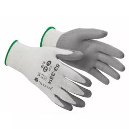 Tilsatec 53-3314 White/Grey Yarn Cut Resistant Work Gloves Size 7 Polyurethane Coating, 53-3314/07-image-33
