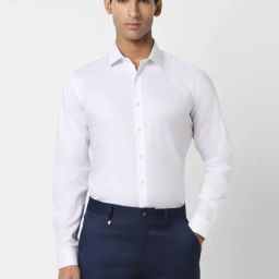 Van Heusen White Cotton Slim Fit Shirt-image-96