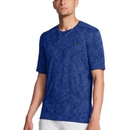 Under Armour Blue Regular Fit Texture Sports T-Shirt-image-87
