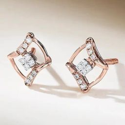 P.N.Gadgil Jewellers Majestic Frame 18kt Yellow Gold Stud Earring for Woman-image-77