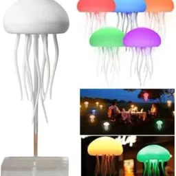 Xergy White Plastic Led Cute Jellyfish Night with Voice Control Light-picture-32