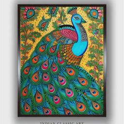 Indian Classic Art Multicolor Canvas Abstract Wall Art-image-90