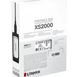 Kingston SXS2000 1TB Portable External SSD (Silver) , Read/Write speeds up to 2,000MB/s image 5