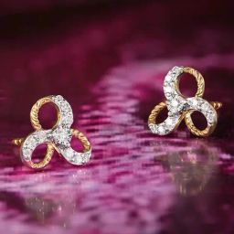 Mia by Tanishq Mia by Tanishq Bold Glimmer Gold & Diamond Stud Earrings-picture-49