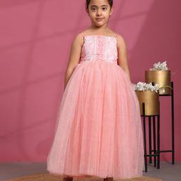 Toy Balloon kids Embroidered Net Fit & Flare Maxi Dress-picture-4