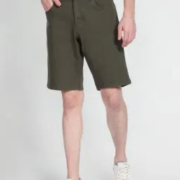 U.S. Polo Assn. Green Cotton Slim Fit Shorts-picture-47