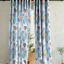 SPACES DRAPE STORY Elegent Digital Print Multicolor Polyester 7 ft Door Curtains - Set of 2-14