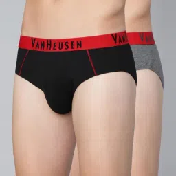 Van Heusen Regular Fit Colour Fresh Durable Elasticized Waistband Solid Briefs - Pack of 3-picture-7