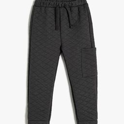 Koton Boys Checked Mid Rise Joggers-picture-43