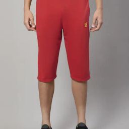 Vimal Jonney Red Regular Fit Capris-image-95