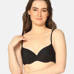 Da Intimo Black Medium Coverage T-Shirt Bra-picture-16
