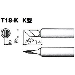 HAKKO K type Replacement Tip T18 Series 34934112 - Made In Japan-41