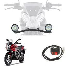 Cartronics 42W Lighting System 14 LED Round Fog Lamp for Bajaj Pulsar Rs 200 Pulsar As 200-150-43