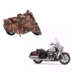 Auto Pearl Waterproof Two Wheeler Cover For Harley Davidson Road King (Multi Color)-image-2