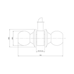 OZONE Knob Lock with Key Operation & Push Button 70 mm Satin Stainless Steel Finish, OCKL-11N-70 image 2