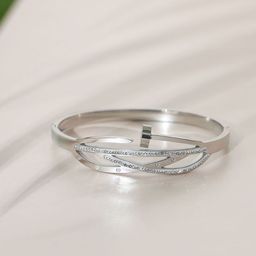 STYOLLO Women Enamelled Silver-Plated Bangle-Style Bracelet-image-84