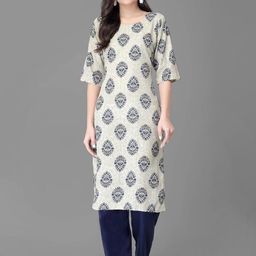 Ethnic basket Women Multicoloured Poly Crepe Kurta Sets-picture-41
