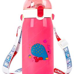 FunBlast BPA Free Double Walled Vacuum Insulated Stainless Steel Water Bottle with Straw Pink- 530 ML-image-38