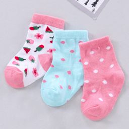 Cute Walk by Babyhug Ankle Length Antibacterial Socks Pack Of 3 - Multicolor-picture-10