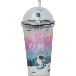 The Procure Store Astronaut Printed LED Light Sippers- Pink-23