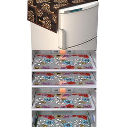 Dakshya Industries Fridge Top Cover and Fridge Mat Combo Set of 5-picture-41