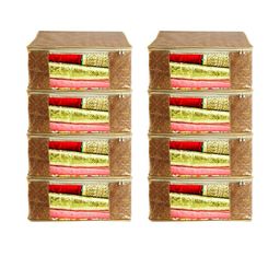 AMAK INC Brown Fabric Multi-Utility Wardrobe Organisers-picture-12