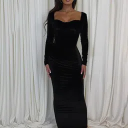 Outzidr Sweetheart Neck Corset Top With Fitted Skirt-image-75