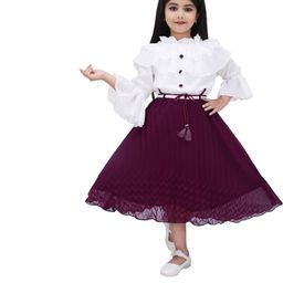 Zenat Purple Bell Sleeve Fit & Flare Midi Party Dress-picture-17