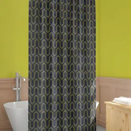 ArtzFolio Black & Yellow Printed Waterproof Shower Curtains-image-52