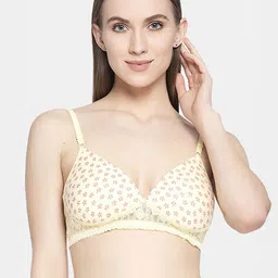 Samvar Yellow Cotton Non-Wired Non Padded Minimizer Bra-picture-35