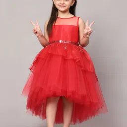 Toy Balloon kids Girls Sequin Waistline Net Gown Maxi Dress-picture-23