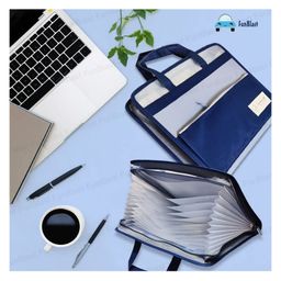 FunBlast File Folder with Handle and Zipper Lock  Blue image 5