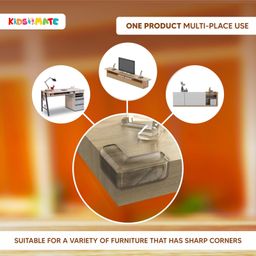 Kidsmate Baby Proofing Corner Guards | Soft and Cushioned Silicon Corner Protector for Sharp Edges (Pack of 10-L Shape) Transparent image 5