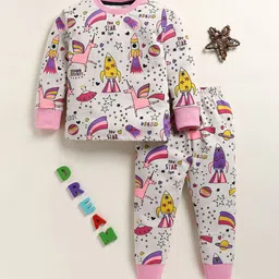 YK Girls Full Sleeves Printed Night suit-picture-45