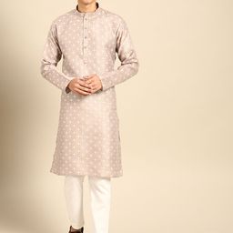 MANQ Men Ethnic Motifs Printed Regular Kurta with Pyjamas image 1
