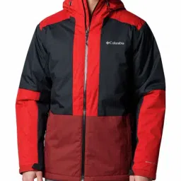 Columbia Sail Red Regular Fit Colour Block Sports Hoodie-image-55