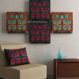 SEJ by Nisha Gupta Multicolor Framed Wall Arts - Set of 4-23