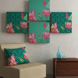 SEJ by Nisha Gupta Multicolor Framed Wall Arts - Set of 4-16
