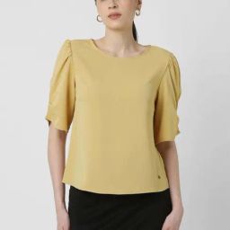 Van Heusen Yellow Regular Fit Top-image-41