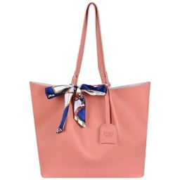 Bagsy Malone Pink Solid Medium Tote Handbag-image-6